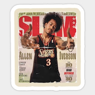 Allen Iverson Who Defined // Vintage Cover Style Sticker